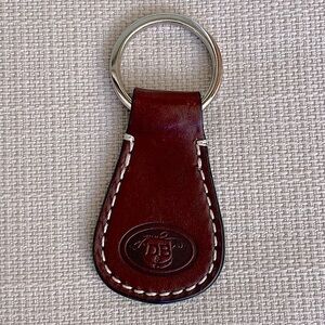 Dooney and Bourke Saddle Tan Key Ring with Logo